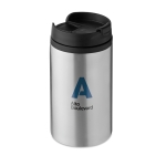 Petit mug thermique en acier promotionnel économique 250ml Signa couleur argenté mat vue principale