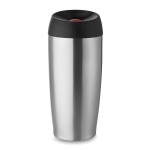 Tasse thermos publicitaire en inox avec sécurité 400ml valve couleur argenté mat