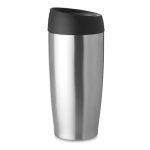 Tasse thermos publicitaire en inox avec sécurité 400ml valve couleur argenté mat deuxième vue