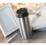 Tasse thermos publicitaire en inox avec sécurité 400ml valve couleur argenté mat deuxième vue d'ambiance