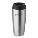 Tasse thermos publicitaire en inox avec sécurité 400ml valve couleur argenté mat vue principale