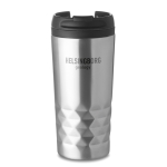 Mug thermos personnalisé géométrique en inox 280ml Trilliant couleur argenté mat deuxième vue principale