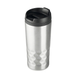 Mug thermos personnalisé géométrique en inox 280ml Trilliant couleur argenté mat quatrième vue