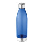 Bouteille publicitaire en tritan avec capuchon et base en acier 600 ml couleur bleu transparent