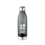 Bouteille publicitaire en tritan avec capuchon et base en acier 600 ml vue avec zone d'impression