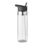 Gourdes personnalisées en tritan avec embout pliable 650 ml MetalRing couleur transparent