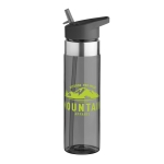 Gourdes personnalisées en tritan avec embout pliable 650 ml MetalRing couleur gris transparent vue principale