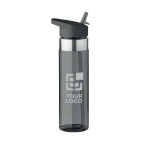 Gourdes personnalisées en tritan avec embout pliable 650 ml MetalRing vue avec zone d'impression