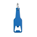 Décapsuleur publicitaire avec porte-clés en forme de bouteille Bottles couleur bleu