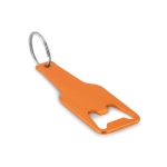 Décapsuleur publicitaire avec porte-clés en forme de bouteille Bottles couleur orange deuxième vue