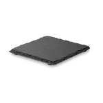 Lot de 4 sous-verres carrés en ardoise livré dans une boîte Ardoise couleur noir troisième vue
