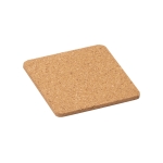 Sous verre personnalisé liège avec logo Squarture couleur bois