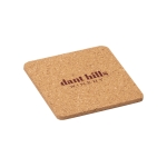 Sous verre personnalisé liège avec logo Squarture couleur bois image avec logo