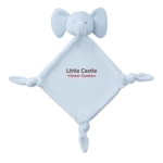 Couverture de bébé publicitaire avec peluche DouDou Animals couleur bleu ciel vue principale