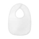 Bavoir publicitaire pour bébé en coton avec logo Funtime couleur blanc
