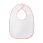 Bavoir publicitaire pour bébé en coton avec logo Funtime couleur rose