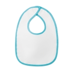 Bavoir publicitaire pour bébé en coton avec logo Funtime couleur bleu ciel