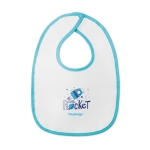 Bavoir publicitaire pour bébé en coton avec logo Funtime couleur bleu ciel vue principale