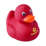 Canard en caoutchouc pour baignoire personnalisé avec logo Colors couleur rouge deuxième vue principale
