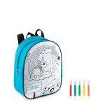 Sac à  dos ColorTime couleur turquoise vue avec zone d'impression