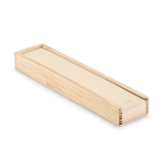 Mikado publicitaire pas cher dans une boîte en bois Miniwood couleur bois troisième vue
