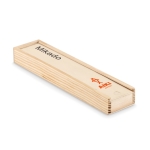 Mikado publicitaire pas cher dans une boîte en bois Miniwood couleur bois quatrième vue principale