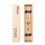 Mikado publicitaire pas cher dans une boîte en bois Miniwood couleur bois deuxième vue principale