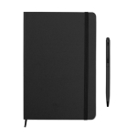 Set de carnet et stylo coloré A5 avec des pages lignées ColourTouch couleur noir