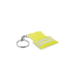 Porte-clés économique en forme de gilet réfléchissant en PVC Visible couleur jaune fluorescent deuxième vue