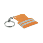 Porte-clés économique en forme de gilet réfléchissant en PVC Visible couleur orange fluorescent