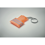 Porte-clés économique en forme de gilet réfléchissant en PVC Visible couleur orange fluorescent