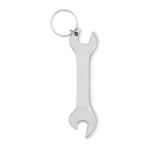 Porte-clés en métal avec décapsuleur en forme de clé anglaise ToolTime couleur argenté