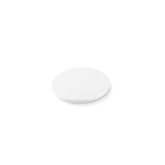 Badge publicitaire personnalisé avec logo Ø44 mm MiniPin couleur blanc deuxième vue