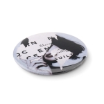 Badge publicitaire personnalisé avec logo Ø44 mm MiniPin couleur blanc troisième vue