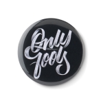 Badge publicitaire personnalisé avec logo Ø44 mm MiniPin couleur blanc sixième vue
