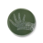 Badge publicitaire personnalisé avec logo Ø44 mm MiniPin couleur blanc huitième vue