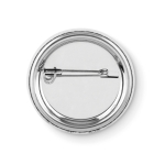 Badge publicitaire personnalisé avec logo Ø44 mm MiniPin couleur blanc neuvième vue