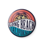 Badge publicitaire personnalisé avec logo Ø44 mm MiniPin couleur blanc vue principale