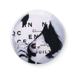 Badge décapsuleur personnalisé Ø58 mm Chapa Abridor PinCap couleur blanc quatrième vue