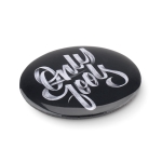 Badge mini miroir de poche Ø75mm personnalisé en couleurs PinView couleur argenté mat troisième vue