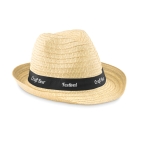 Chapeaux de paille personnalisés classiques de Ø27 Original couleur noir deuxième vue principale