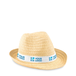 Chapeaux de paille personnalisés classiques de Ø27 Original vue avec zone d'impression