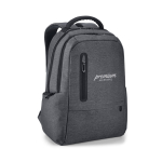 Sac à dos imperméable pour ordinateur, dos rembourré 17'' PowerTech couleur gris image avec logo