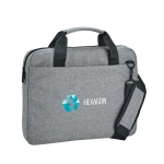 Porte-documents personnalisé et rembourré à pochette PC 14” GreyLine couleur gris image avec logo