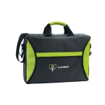 Porte-documents conférencier de couleur vive avec sangle NorthPoint couleur vert clair image avec logo