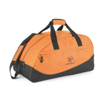 Sacs de sport personnalisés bon marché en deux couleurs Atletics couleur orange image avec logo