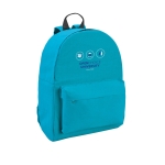 Sacs à dos avec poche sur le devant et bretelles rembourrées Colors couleur bleu ciel image avec logo