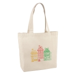 Sac coton publicitaire avec poche intérieure 280 g/m2 Eco Premium couleur naturel image avec logo