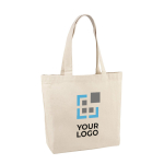 Sac coton publicitaire avec poche intérieure 280 g/m2 Eco Premium avec zone d'impression