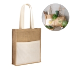 Sac de course personnalisé en jute avec poche 240 g/m2 Yute Pocket diverses couleurs